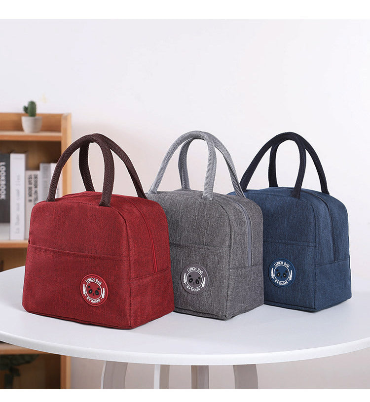 Canvas insulated bag for storing and transporting meals