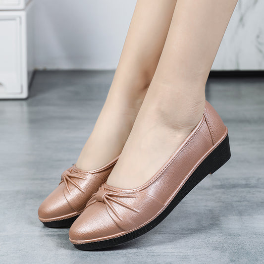 Elegant low heel loafer style shoes for women 