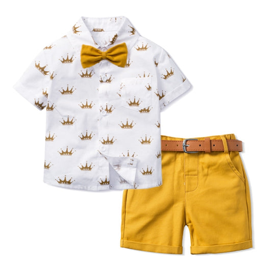 Toddler Boys' Shirt, Shorts and Belt Set