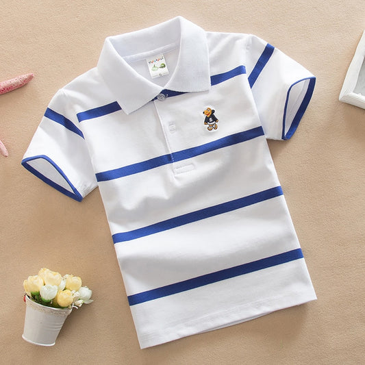 Children's striped polo shirt