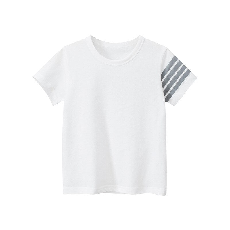 Kids Striped Short Sleeve Cotton T-Shirts
