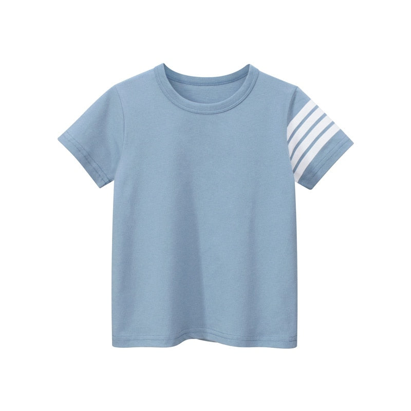 Kids Striped Short Sleeve Cotton T-Shirts
