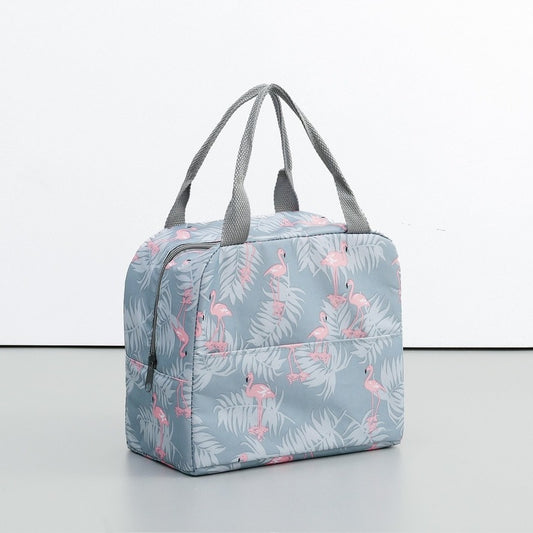 Insulated lunch bag with printed patterns