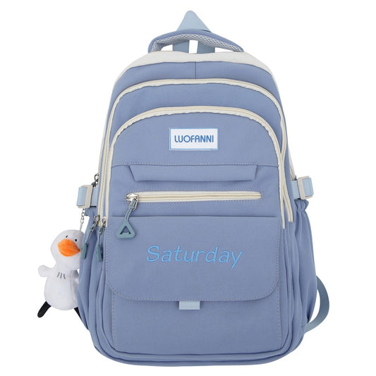 Large capacity nylon school backpack