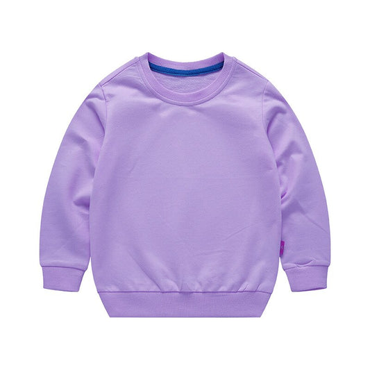 Simple Solid Color Sweatshirts for Kids