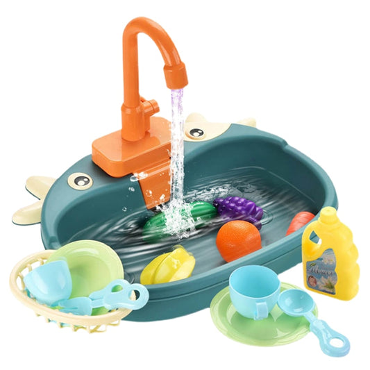 Children's simulation oval electric dishwashing sink